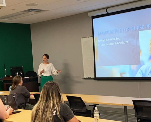 Kathryn Adams Presents to Jacksonville University Nurse Practitioners