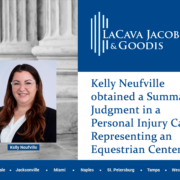Kelly Neufville obtained a Summary Judgment in a Personal Injury Case Representing an Equestrian Center