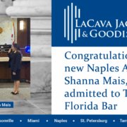 Congratulations to our new Naples Associate, Shanna Mais, for being admitted to The Florida Bar