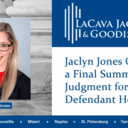 Jaclyn Jones Obtained a Final Summary Judgment for a Defendant Hospital